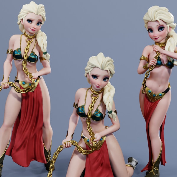 Elsa Sexy Princess Star Wars Leia Outfit Mashup STL Files for 3D Printing Digital Download
