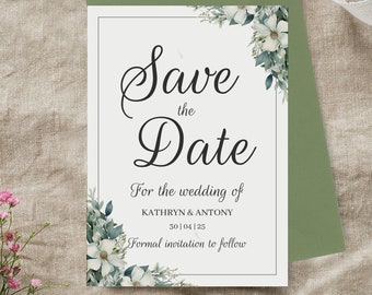 Magnolia Save The Date / Save The Evening Wedding Announcement