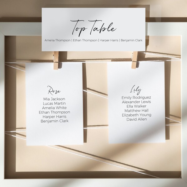 Table Plan Minimalist Design - BT107