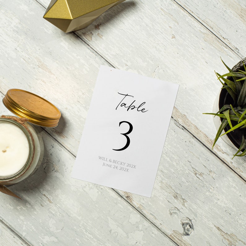 Table Numbers Minimalist Design BT107 image 3