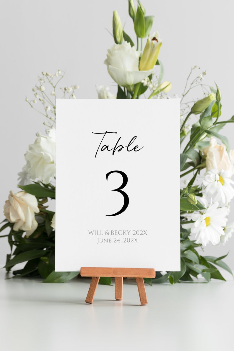 Table Numbers Minimalist Design BT107 image 7