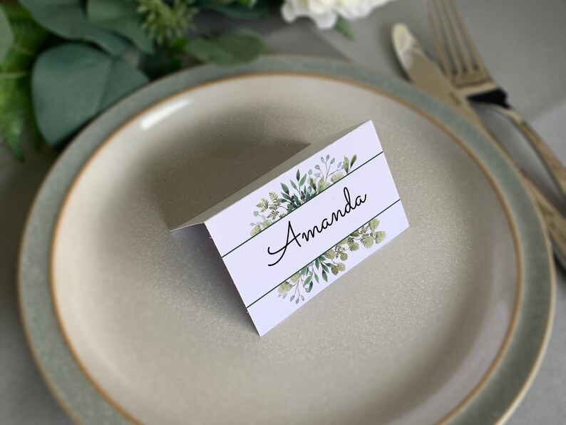 Personalised Table Place Name Tent Cards for Wedding Etsy UK