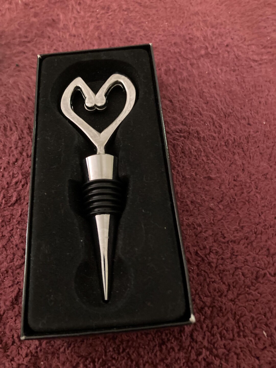 Kate Stopper Kate Aspen Chrome Heart Bottle Stopper - Etsy