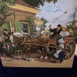 Vintage Royal MOSA Tile: 1970s Holland Wedding Scene