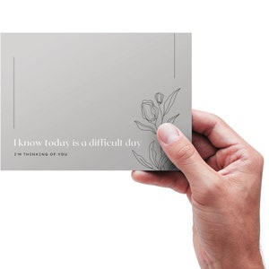Carte Penser à vous, Carte de sympathie, Carte Ici pour vous, Deuil, Carte d’empathie, Deuil, Carte Perte d’un être cher, Condoléances