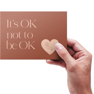 Carte d’encouragement pour ami, carte de sympathie, carte de pensée amusante de vous, carte de soutien, carte d’empathie, carte édifiante pour ami, carte vierge