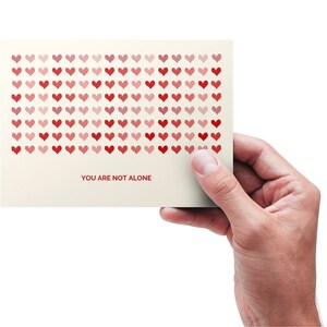 Vous n’êtes pas seul, Carte d’encouragement pour ami, Sympathie, Carte Penser à vous, Carte Je suis désolé, Carte d’empathie, Carte édifiante pour ami