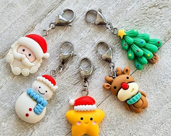 Breloque de Noël pour fermeture à glissière : breloque en résine, accessoire pour agenda