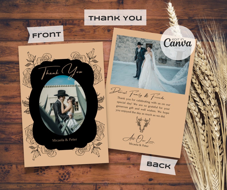 Western Romance Wedding Invitation Template, Ranch Wedding, Southwest Cowboy Inspiration. Editable Template. Instant Download. image 7