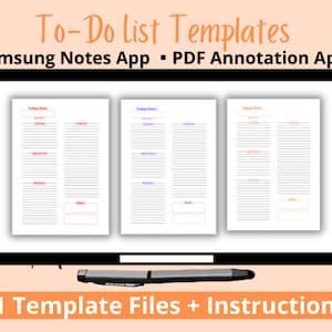 Samsung Notes To-Do List Digital Planner Templates | Simplicity Planner | Android Planner | Planner for PDF Annotation | Portrait Planner