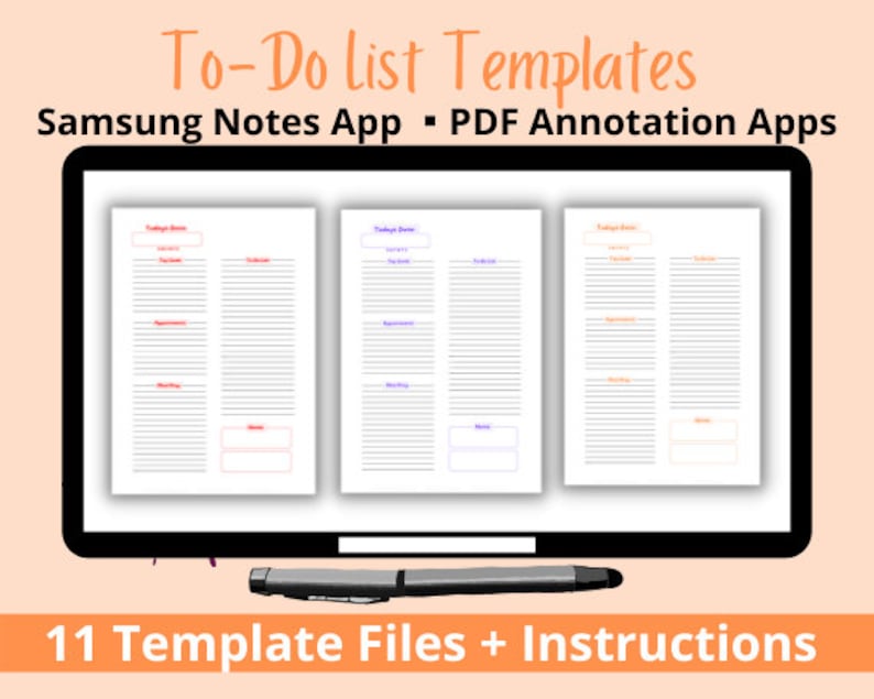Samsung Notes Todo List Digital Planner Templates Simplicity Planner