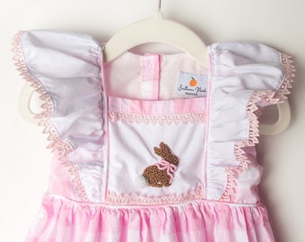 Sadie Ann French Knot Easter Bunny Dress