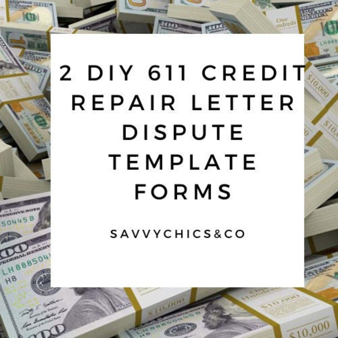 2 DIY 611 Credit Repair Letter Dispute Templates Forms Etsy