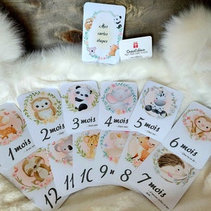 Carte étape bébé personnalisé