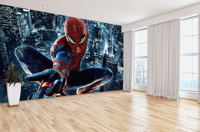 SPIDERMAN Wall Mural Wall Print Wallpaper Etsy