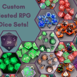 Custom Nested Dice Set | Sharp Edge Dice Set