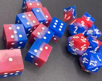 Dados del Orgullo Bisexual: ¡Juego de rol o D6!