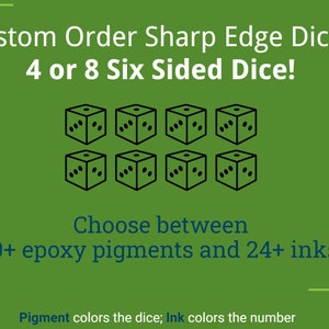 Customizable Sharp Edge Six-Sided Dice!