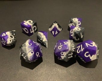 Asexual Pride Dice! DnD+2 and/or 8 Six Sided Dice!