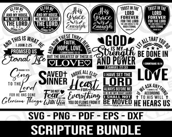 Bible Quote SVG Bundle | Bible Verse | Scripture SVG | Christian SVG | Religious svg | Inspirational Bundle Svg | Faith svg