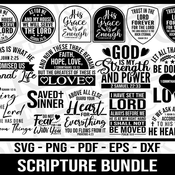 Bible Quote SVG Bundle | Bible Verse | Scripture SVG | Christian SVG | Religious svg | Inspirational Bundle Svg | Faith svg