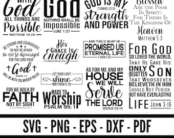 Bible Quote SVG Bundle | Bible Verse | Faith SVG | Christian SVG | Religious svg | Inspirational Bundle Svg | Scripture svg