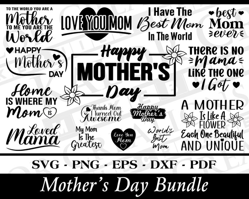 Mother's Day SVG Bundle Mom SVG Mothers Day SVG - Etsy