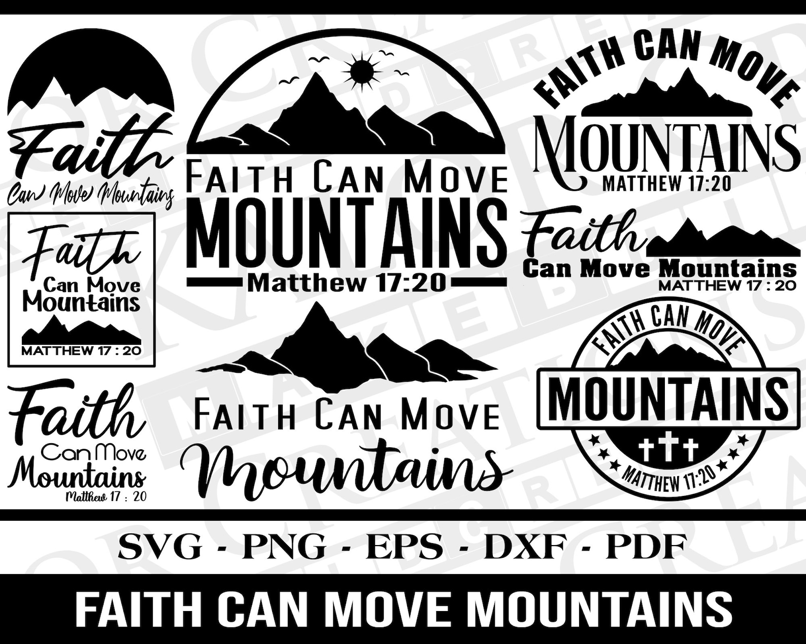 Faith Can Move Mountains SVG Faith SVG Faith Move Mountains SVG Bundle