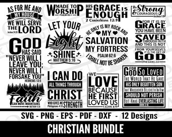 Bible Quote SVG Bundle  | Christian SVG Bundle | Faith SVG | Christian Svg | Religious svg | Inspirational Bundle Svg | Scripture svg