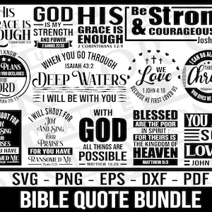 Bijbel citaat SVG Bundel, Schrift SVG Bundel, Bijbel Vers SVG, Geloof svg bundel, Christelijke svg, Religieuze svg, Inspirerende Bundel Svg, png