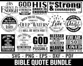 Bible Quote SVG Bundle, Scripture SVG Bundle, Bible Verse SVG, Faith svg bundle, Christian svg, Religious svg, Inspirational Bundle Svg, png