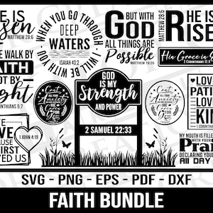 Bible Quote SVG Bundle | Bible Verse SVG | Scripture svg | Faith SVG bundle | Christian svg | Religious svg | Inspirational Bundle Svg | png
