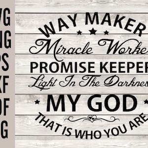 Waymaker Miracle Worker SVG PNG JPG File -  Canada  Positive  affirmations quotes, Miracles, Affirmation quotes