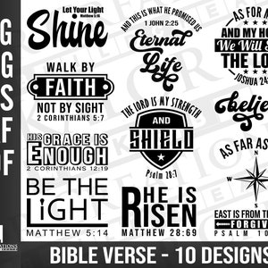Bible Scripture SVG Bundle | Bible Verse | Bible Quote SVG | Faith SVG | Christian svg | Religious svg | Inspirational Bundle svg