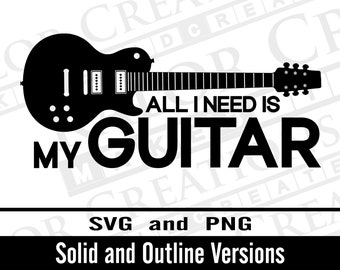 Guitar SVG, Guitar PNG, Music Quotes, Music Svg,  and PNG digital download