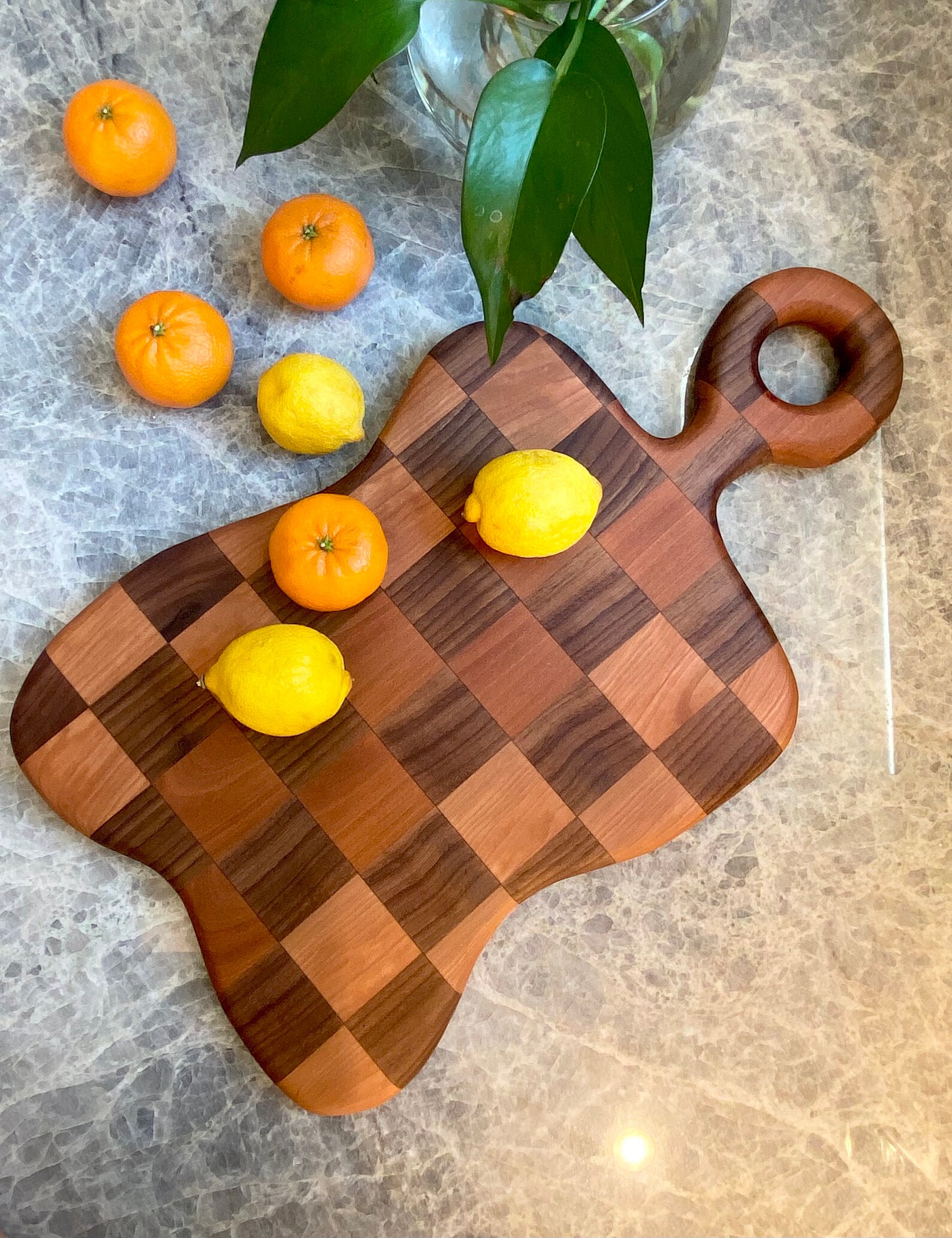 Wiggly Organic Checkered Cutting Board Etsy