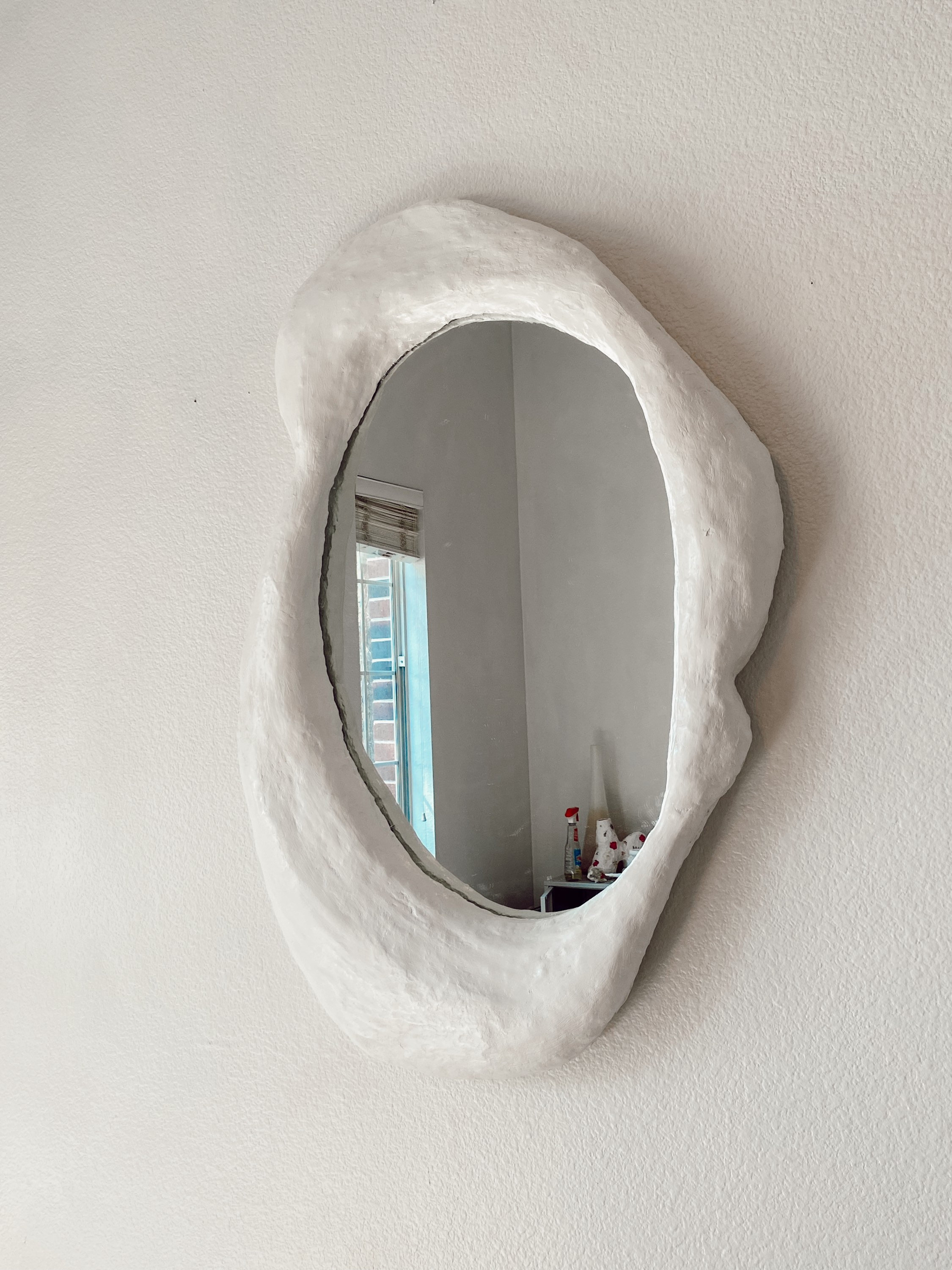 Oval Organic Abstract Mirror Etsy