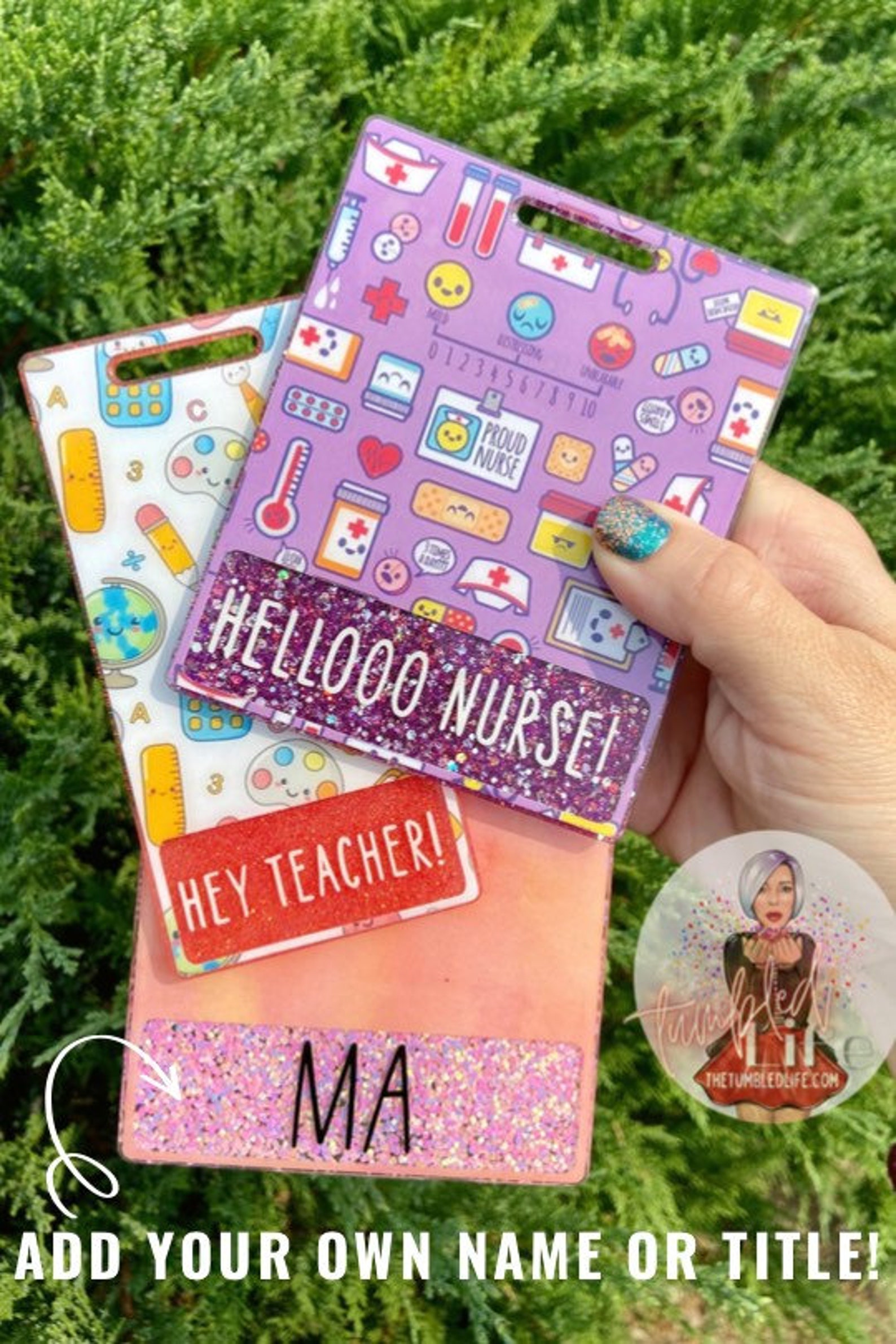 Badge Buddy Build Your Own Badge Buddy Personalized Keycard Etsy