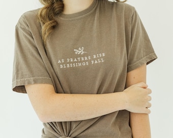 Embroidered Autumn Shirt: Bible Verse Christian Graphic Tee