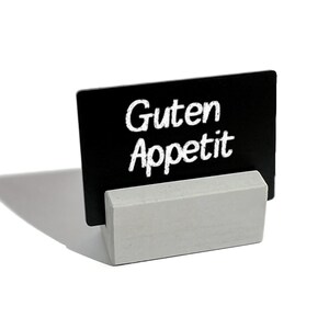 Tafel mit Beton Kartenhalter | Platzkarte, Buffetschild, Preisschild