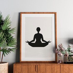 Minimal Yoga Pose Poster, Yoga Abstract Art, Yoga Pose Print, Yoga Studio, Yoga Wall Decor, Meditation Yoga Pose Poster, Yoga Art