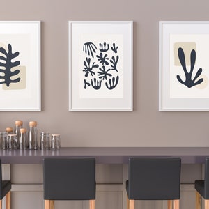 Matisse Print Set of 3 Abstract Printable Wall Art, Matisse Inspired Print, Matisse Exhibition Poster, Gallery Wall Print, Modern Cut Out