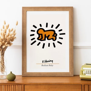 Keith Haring Radiant Baby Poster, Haring Art, Pop Art Poster, Museum Poster, Instant Download, Radiant Baby, Haring Keith