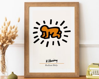 Keith Haring Radiant Baby Poster, Haring Art, Pop Art Poster, Museum Poster, Instant Download, Radiant Baby, Haring Keith