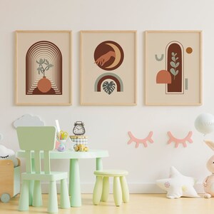 Póster Boho con Arco de Jarrones de Mano y Plantas Tropicales, Plantas Boho Impresiones Descargables, Póster de Plantas Tropicales, Boho Wall Art, Vase Wall Art