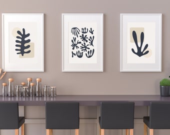 Matisse Print Set of 3, Abstract Gallery Wall Art (Digital Download)
