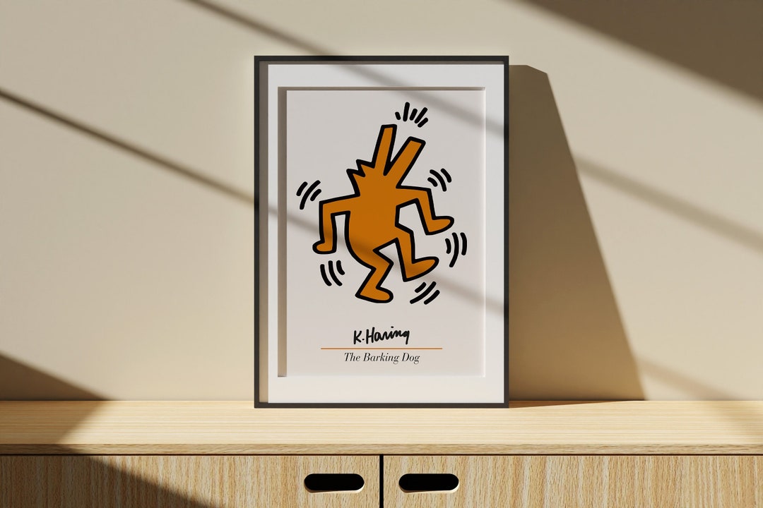 Keith Haring the Barking Dog, Museum Gallery Exhibition, Printable
