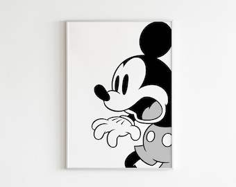 Mickey Mouse Kids Room Art, Nursery Decor (Digital Download)