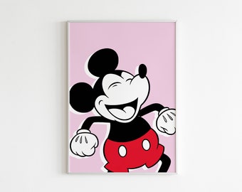 Mickey Mouse Art Print, Kids Room Decor (Digital Download)