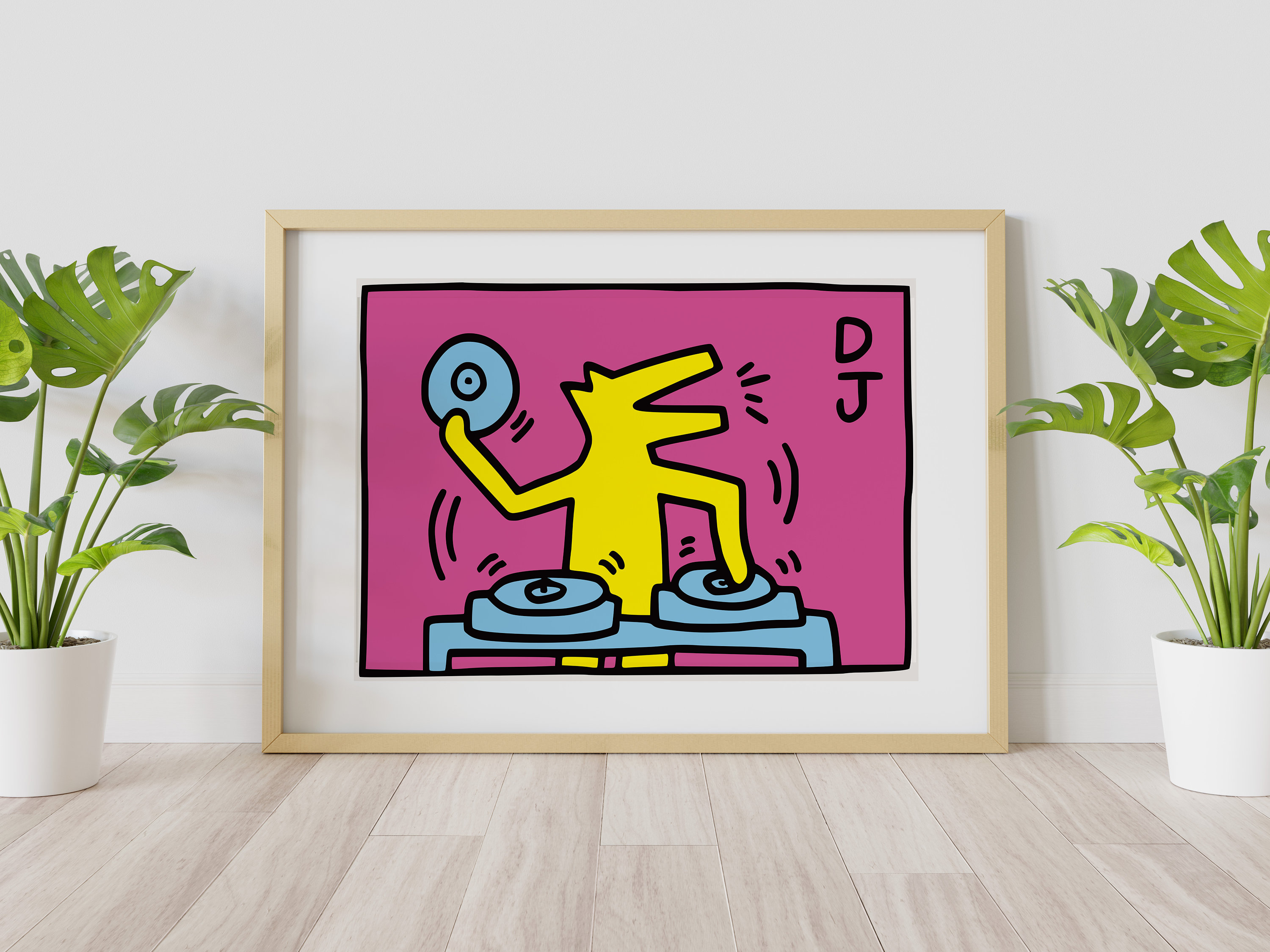 Keith Haring Barking DJ Dog Pop Art Poster, Museum Gallery Exhibition ...